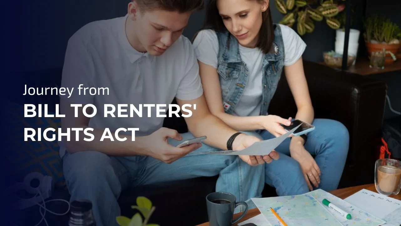 Timeline of the Renters' Rights Bill from 2019 to Royal Assent October 2025