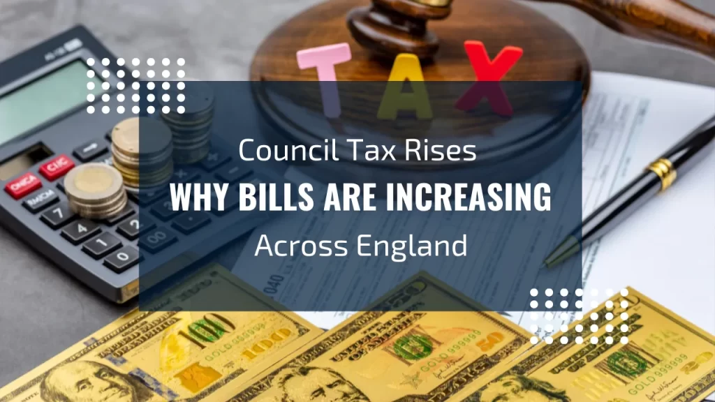 UK council building with council tax rises