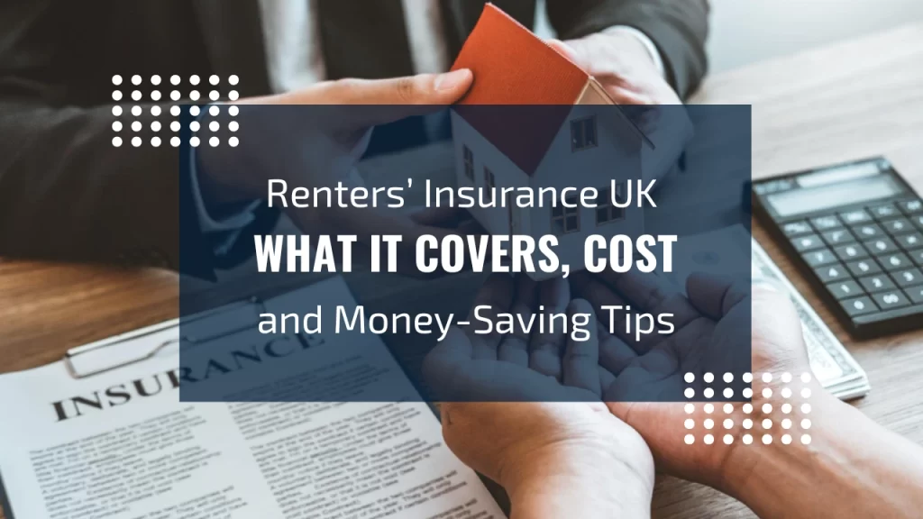 A tenant reviewing renters insurance policy documents in a London flat