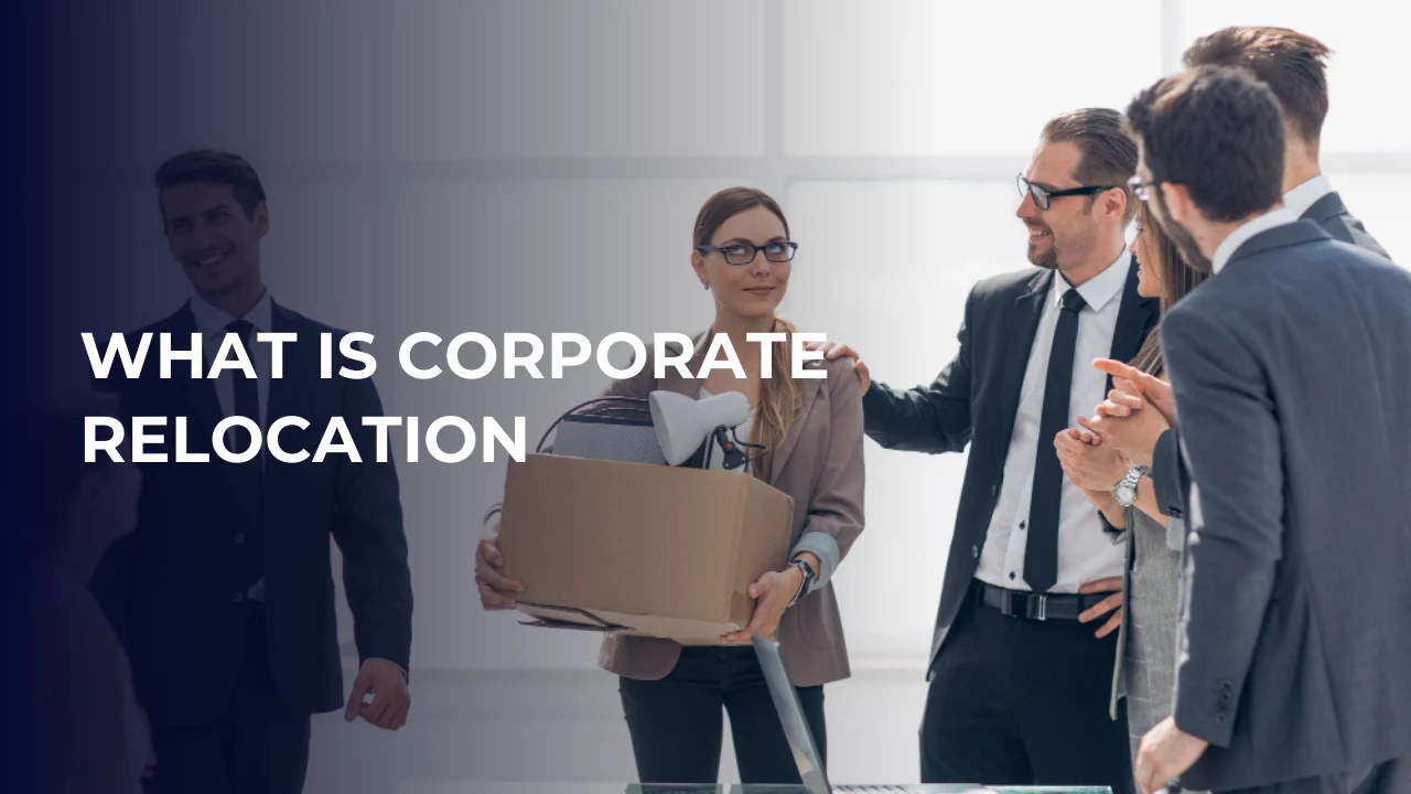 Diagram explaining what corporate relocation involves for businesses in London